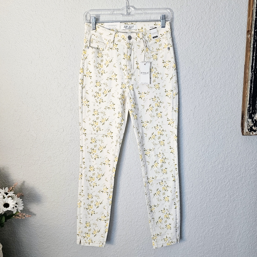 Judy Blue Skinny Jeans Wildflower Size 3 Size 5 Size 7 Size 9 Size 11 Size 13 - Picture 5 of 15